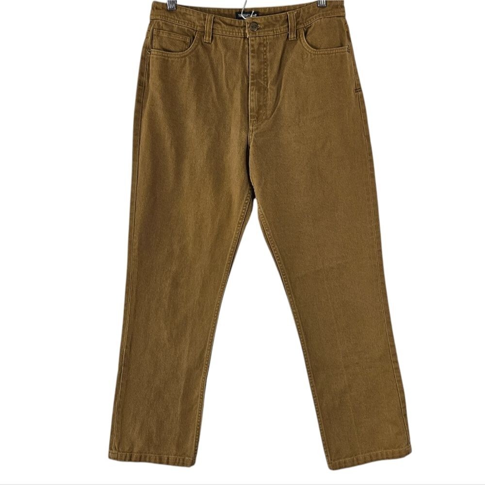Toad&Co Huron Tobacco Yellow High Rise Cotton Twill Pants womens 10